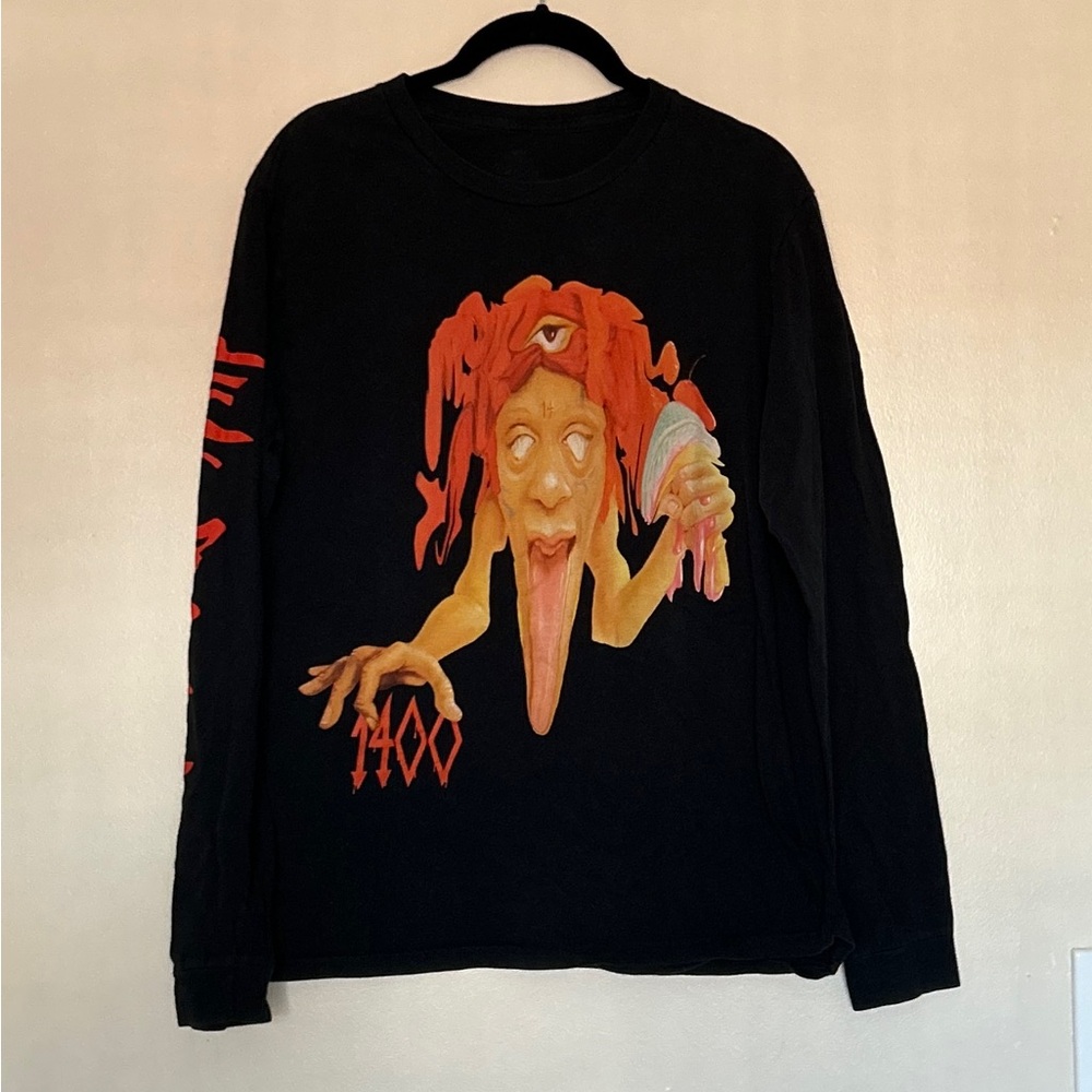 Black Long Sleeve Trippie Redd Graphic Tee